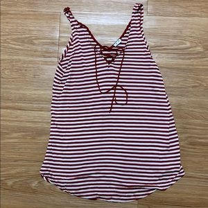 Garage V-Neck Striped Tank